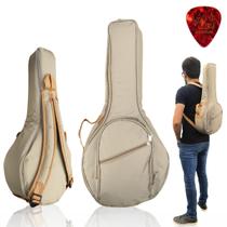 Capa Bag Top Para Cavaco Banjo Super Luxo Bege