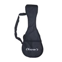 Capa bag ukulele soprano simples nylon com alça e bolso resistente semi impermeavel