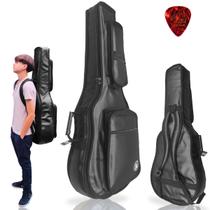 Capa Bag Violão FOLK PREMIUM material sintético PRETO acolchoada top Capa Bag Violão FOLK PREMIUM material sintético PRETO acolchoada top
