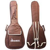 Capa Bag Violão Nylon Almofadada Brown Luxo Reforçada 10mm - Orquezz