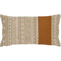 Capa Baguete 29x52 Linho e Aplique material sintético Ecológico Ikat Bege A