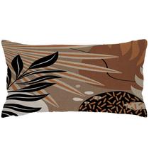 Capa Baguete 29x52 Linho Geometric Leaves Terracota A