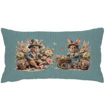 Capa Baguete 29x52 Linho Páscoa Florista B