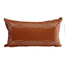 Capa Baguete 30x50 Linho Palms Terracota Bordada Frame Capa Baguete 30x50 Linho Palms Terracota Bordada Frame