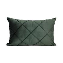 Capa Baguete 30x50cm Suede Nervuras Verde Musgo
