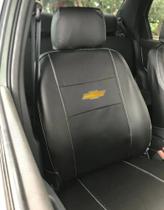 capa banco carro 100% couro preto para Prisma 2013 2018