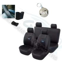 capa banco carro couro preto+capa volante p Ford Ka 2012 - gj acessorio