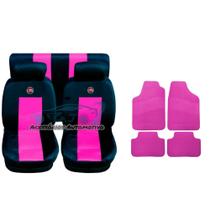 capa-banco carro couro rosa+acessorios p idea 2008