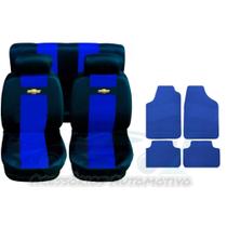capa banco carro em nylon azul +tapete para corsa joy