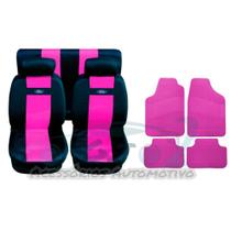 capa banco carro em nylon rosa +tapete para Focus 2000
