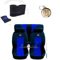 capa banco carro material sintético azul+capa volante p argo 2017