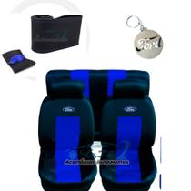 capa banco carro material sintético azul+capa volante p Ford Ka 2012
