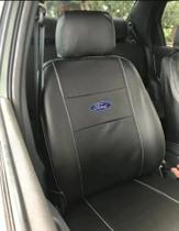 capa banco carro toda em couro preto para Ford Ka 2015