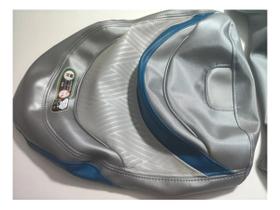 Capa Banco Compatível Seadoo Gtx 300 Limited 2020 + Grampo Azul/prata/cinza Capa Banco Compatível Seadoo Gtx 300 Limited 2020 + Grampo Azul/prata/cinza