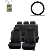 Capa banco couro preto + cp volante e mdf Astra Sedan 2005 Comfort Multi 2.0