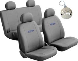 capa banco de carro couro cinza para Ford Ka 2018