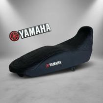 Capa banco de moto emborrachada 3D Preta universal Yamaha