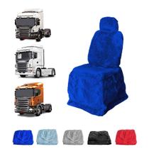 Capa Banco Motorista Caminhão SC 124 Série 5 Longo Azul LD