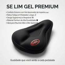 Capa banco selim gel confortavel anatômica para bicicleta bike ergometrica modelo banco fino