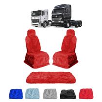 Capa Banco Sinotruck + Cama - Vermelho
