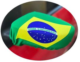 Capa Bandeira Brasil Para Retrovisor Com Elástico Ajustável