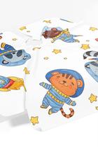 Capa Barbeiro Ursinhos Astronautas Cetim 156x146cm Capa Barbeiro Ursinhos Astronautas Cetim 156x146cm