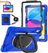 Capa BATYUE para iPad A16 11ª e 10ª geração 11"/10,9" azul