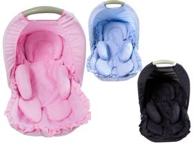 Capa Bebê Conforto C/ Capuz + Almofada Redutor Menino Menina