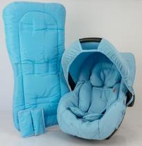 Capa bebê conforto+carrinho+redutor - azul claro