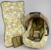 Capa bebê conforto+carrinho+redutor - safari kaki