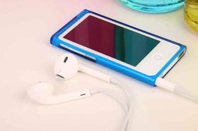 Capa BestForYou para iPod Nano 7 8 Candy Color Soft TPU Blue