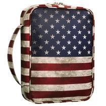 Capa bíblica, estojo de transporte FINPAC, bolsa de igreja com alça, bandeira dos EUA Capa bíblica, estojo de transporte FINPAC, bolsa de igreja com alça, bandeira dos EUA