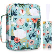 Capa bíblica Laumi Floral Bible Cover para mulheres de 10" com livro - Laumoi