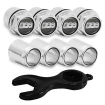 Capa Bico de Válvula Cromado Pneu BBS Carbono Capa Bico de Válvula Cromado Pneu BBS Carbono