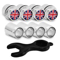 Capa Bico de Válvula Cromado Pneu Reino Unido
