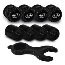 Capa Bico de Válvula Preto Kia emblema Preto Capa Bico de Válvula Preto Kia emblema Preto