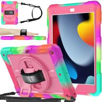 Capa BMOUO para iPad 10,2", suporte à prova de choque de 9ª, 8ª e 7ª geração, rosa Capa BMOUO para iPad 10,2", suporte à prova de choque de 9ª, 8ª e 7ª geração, rosa