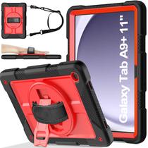 Capa BMOUO para Samsung Galaxy Tab A9+ Plus 11" 2023 vermelha/preta