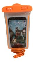 Capa/bolsa A Prova D'água P/ Celular - Universal (laranja) Capa/bolsa A Prova D'água P/ Celular - Universal (laranja)