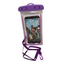 Capa/bolsa A Prova D'água P/ Celular - Universal (roxa) Capa/bolsa A Prova D'água P/ Celular - Universal (roxa)
