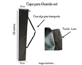 Capa Bolsa Guarda Sol Com Alça Transporte 1,15 Metros Marrom