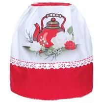 Capa Botijão de Gás Branco Rosa Outfiter Cozinha