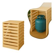 Capa Botijão Madeira Pinus 70x46x45cm Uso Interno E Externo