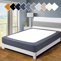 Capa Box Spring Twin Six Premium cinza escuro Queen Size