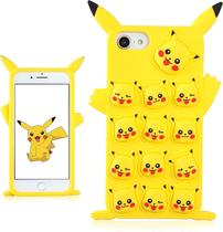 Capa Bubble Pikacha para iPhone 6/6S/7/8/SE 2020 Capa de silicone com design de desenho animado engraçado fofo exclusivo anime legal Kawaii capas divertidas para meninos meninas jovens (para iPhone 6/6S/7/8/SE 2020 4,7")