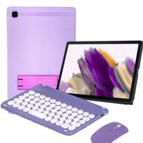 Capa c/ Suporte p/Tablet Galaxy samsung A9 Plus + Teclado Sem Fio c/Mouse Roxo