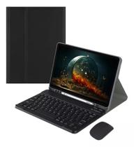 Capa C/Teclado Bluetooth + Mouse Emborrachada S6 Lite Imantado E Touchpad
