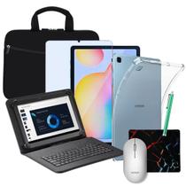 Capa c/Teclado + Mouse Luva Case p/Tablet Galaxy Tab S6 Lite P610 P613 P615