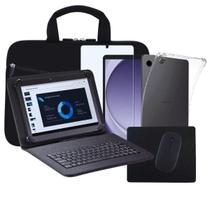 Capa c/Teclado + Mouse +Mouse Pad p/Tablet A9 8,7 Polegadas