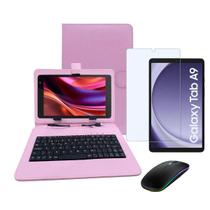 Capa c/ Teclado P/ Tablet Samsung Galaxy A9 tela 8.7 + Mouse + Película de Vidro